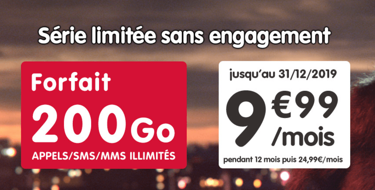 Le forfait 200 Go de NRJ Mobile disponible en ce moment à seulement 9,99€/mois 