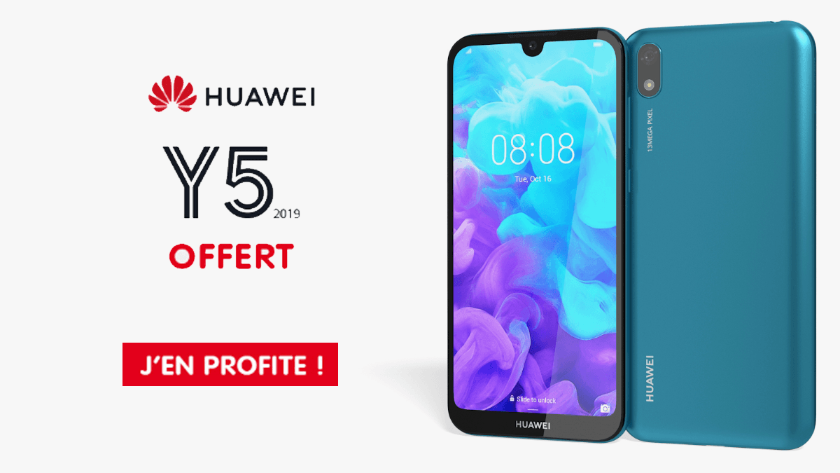 Le Huawei Y5 2019 est actuellement offert pour toute nouvelle souscription au forfait 60 Go NRJ Mobile.
