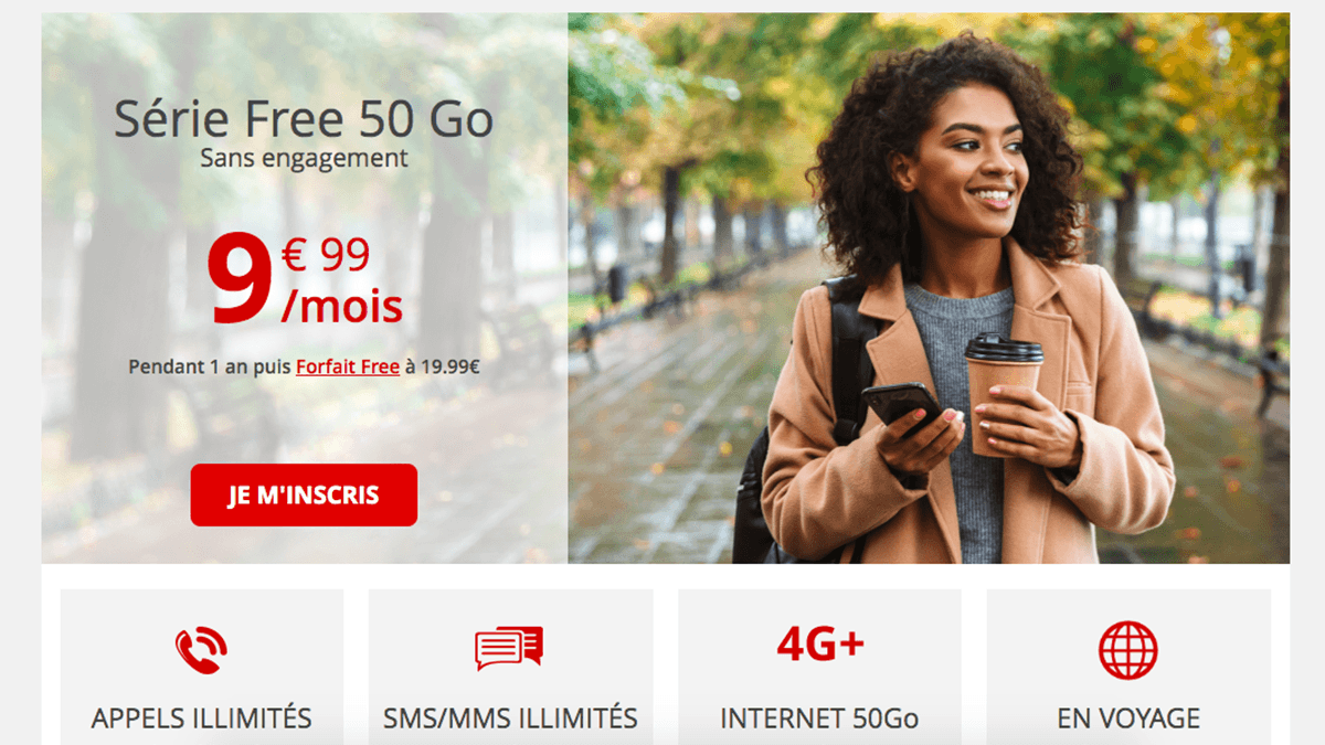 50 Go avec le forfait sans engagement Free mobile.