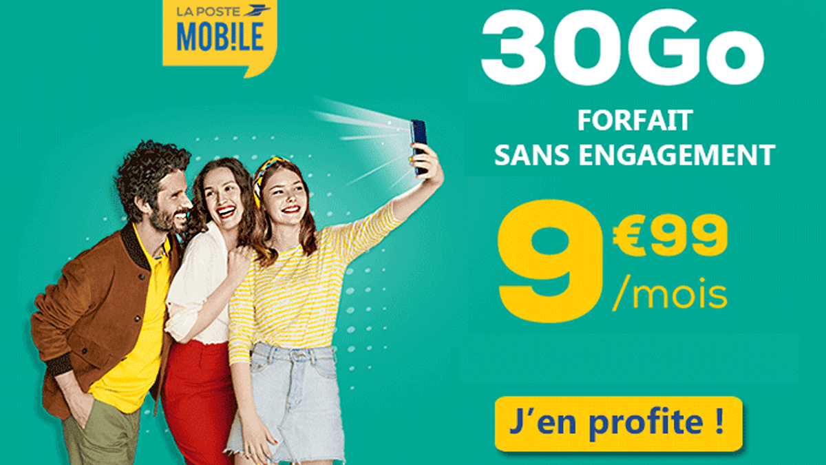 La Poste Mobile baisse son forfait 30 Go à 9,99€.