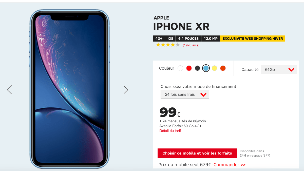 iphone x pas cher sfr