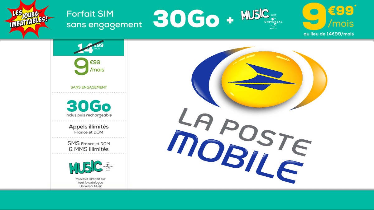 La Poste Mobile Et Music Ou B You Et Spotify A Partir De 9 99 Mois