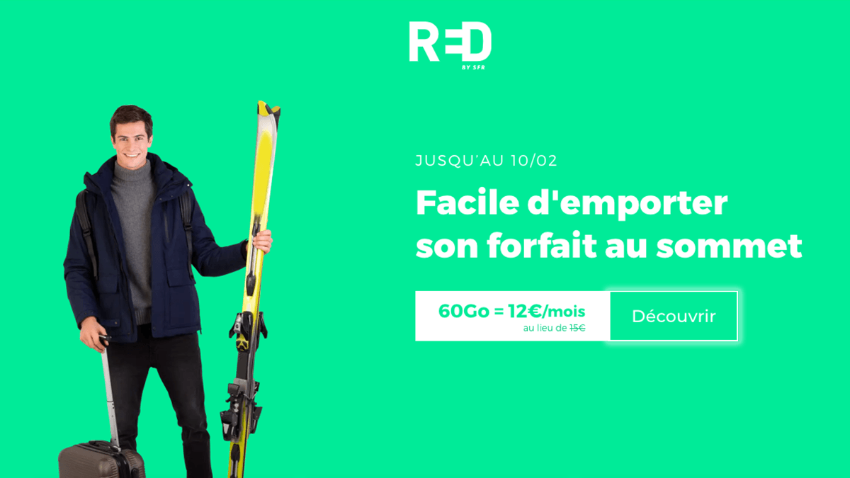 Forfait mobile RED by SFR en promotion.