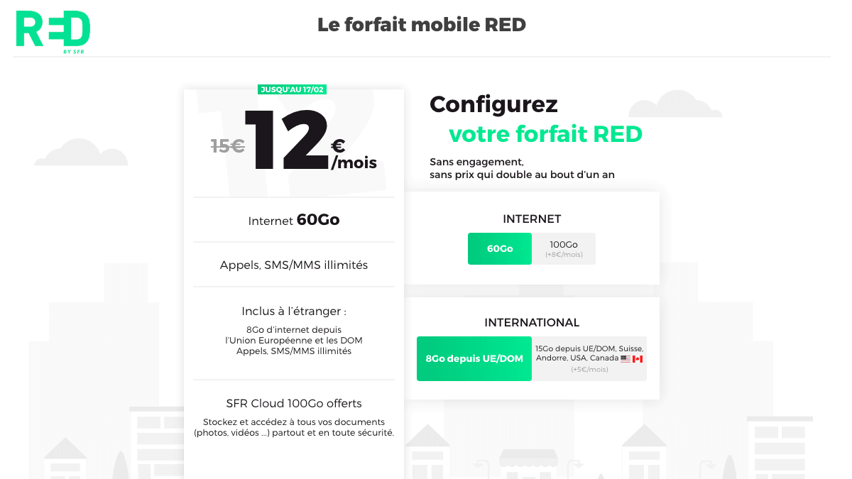 RED by SFR propose des forfaits en promo adaptées aux iPhone.
