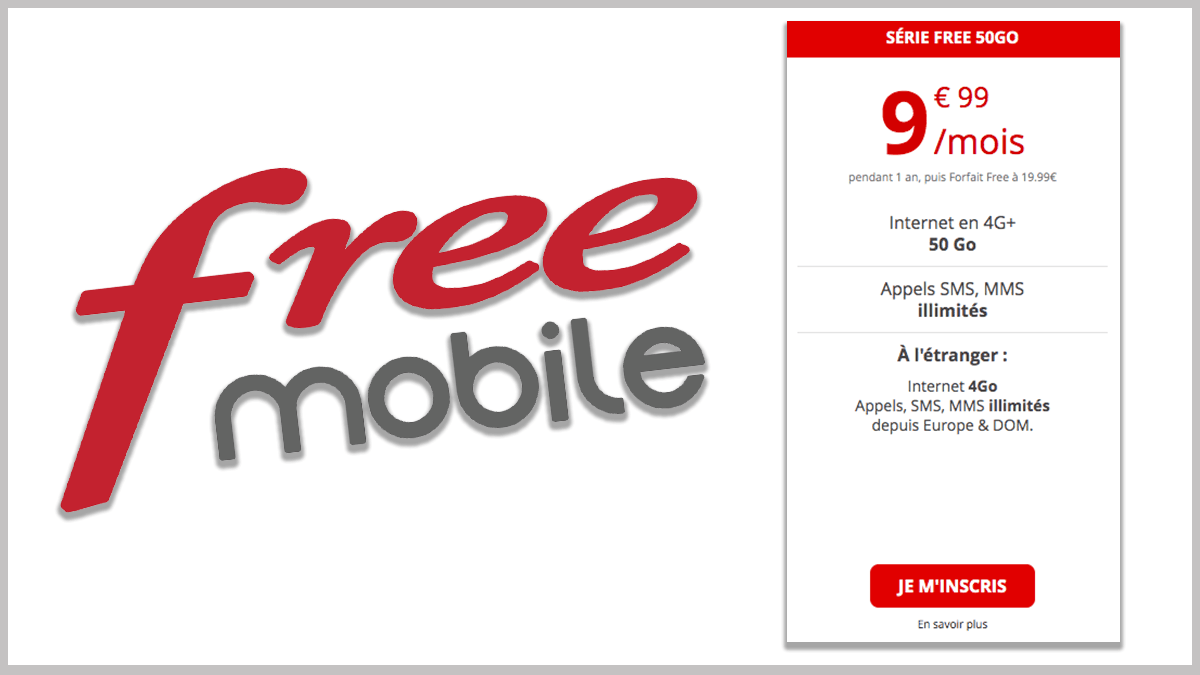 Free mobile à moins de 10€/mois.