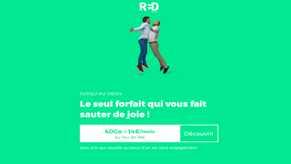 Promo forfait 100 Go chez RED by SFR