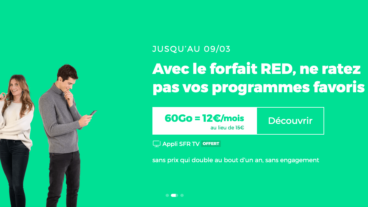 Le forfait RED by SFR est en promo à vie avec SFR TV inclus