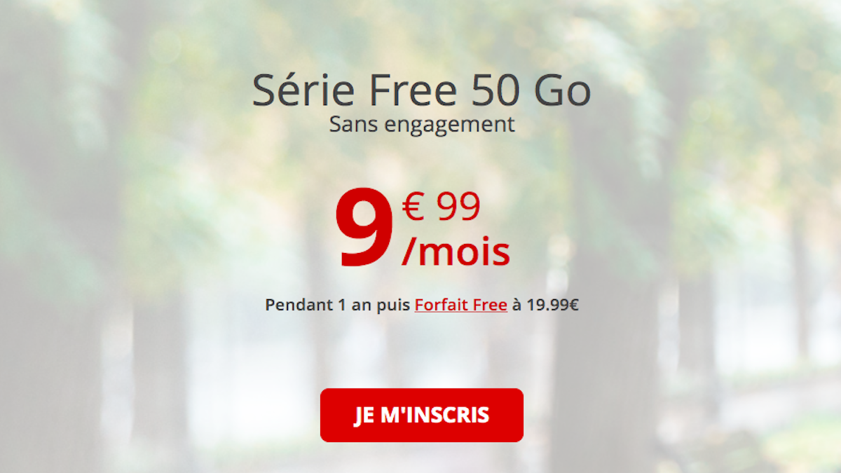 Forfait 50 Go pas cher Free