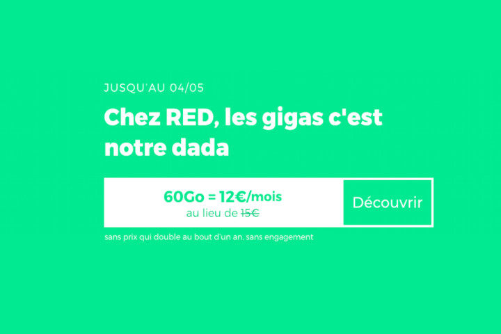 Promo forfait mobile RED by SFR