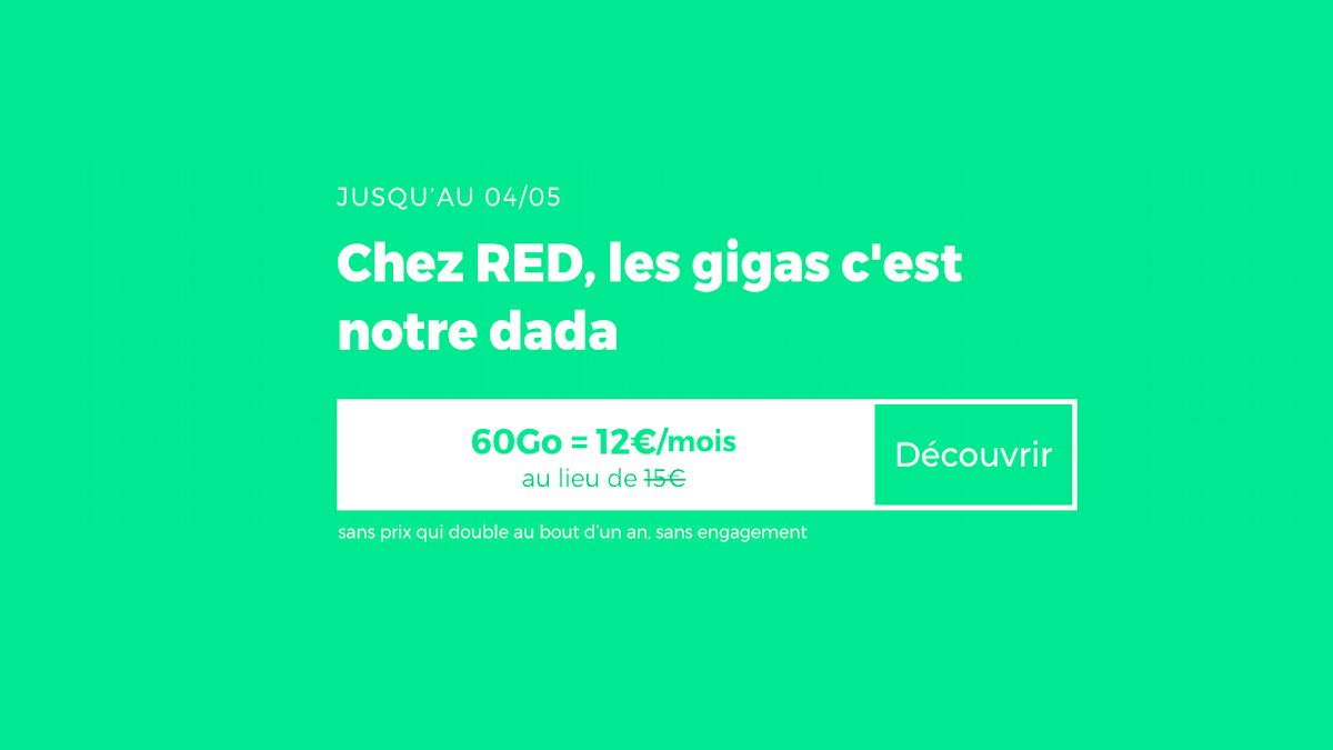 Promo forfait mobile RED by SFR