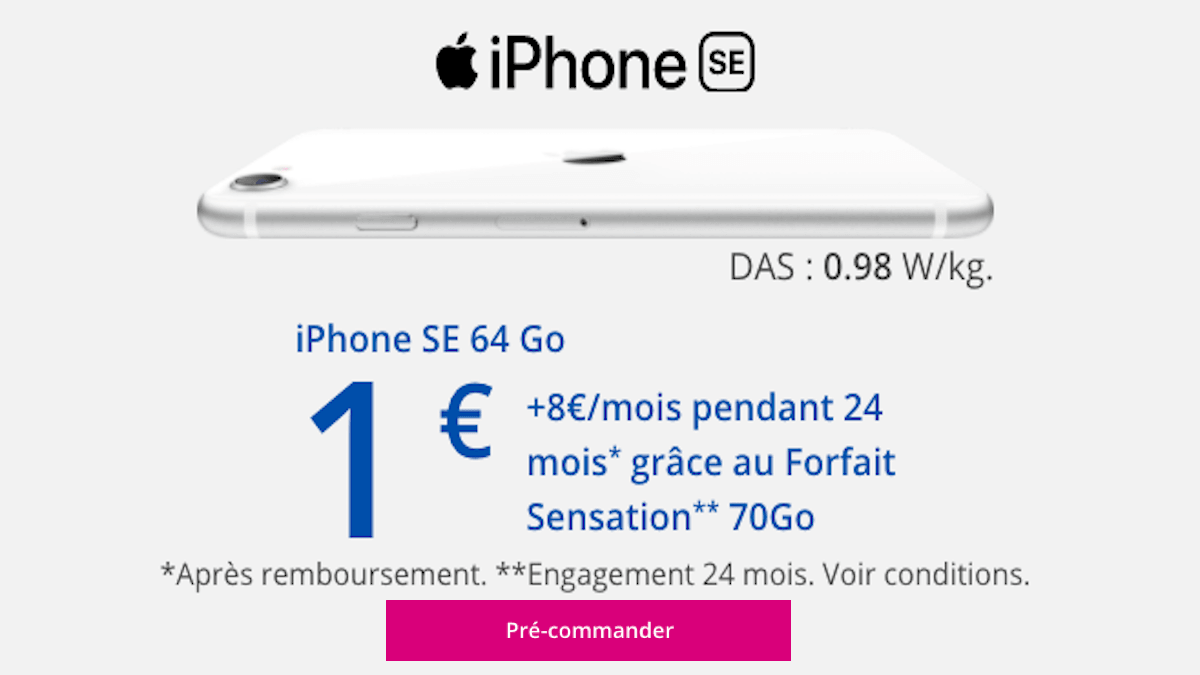 iPhone SE 2020 promo Bouygues Telecom