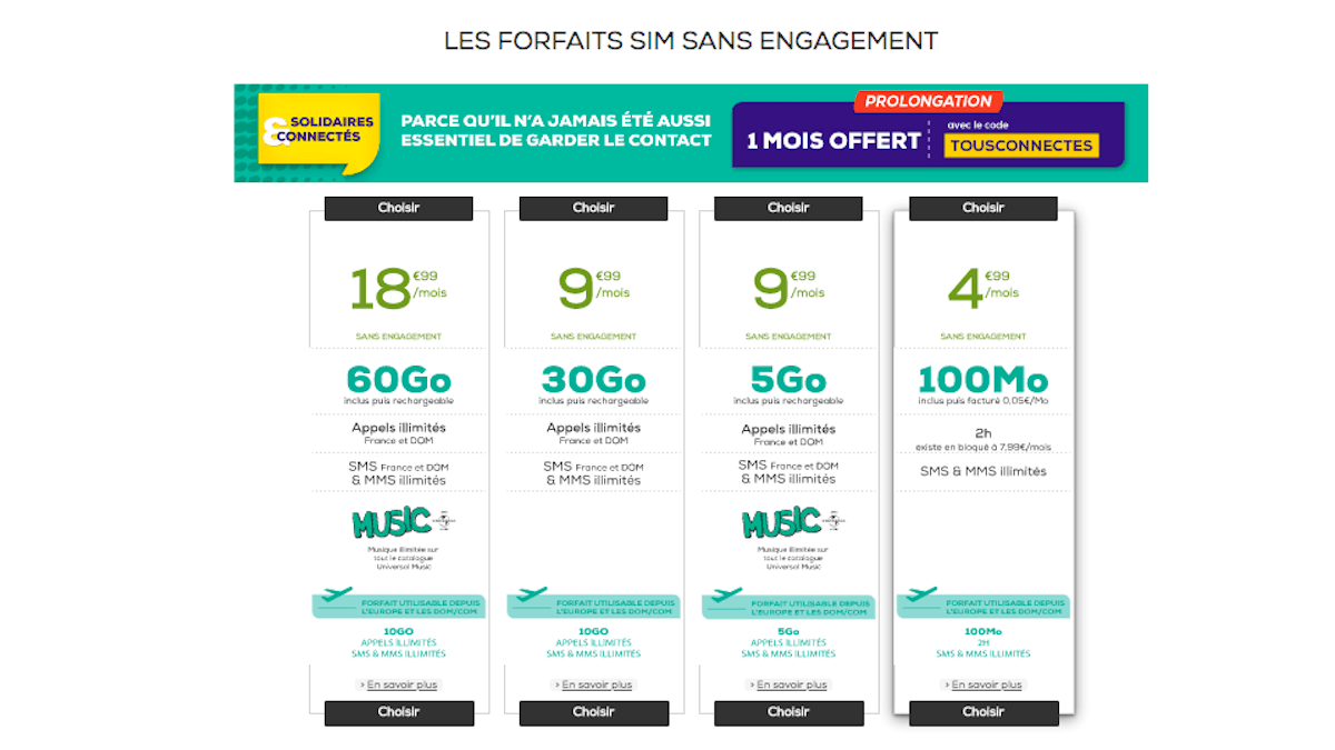 Tousconnectes 1 Mois D Abonnement La Poste Mobile Offert