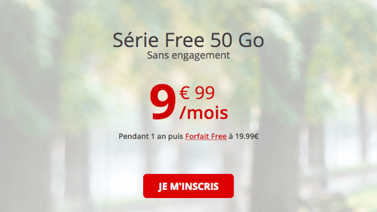 Série limitée Free 50 Go 9,99€