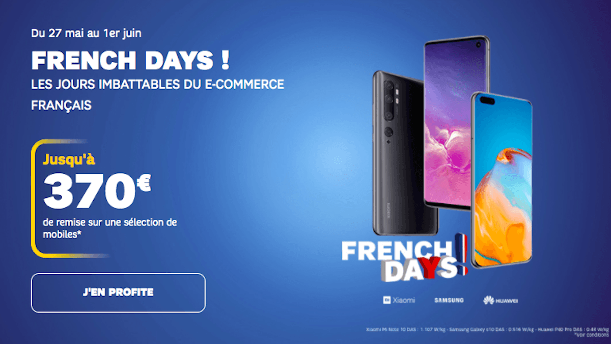 French days SFR promos smartphones