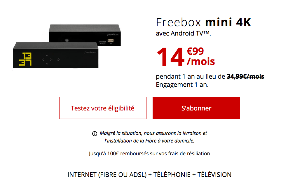Freebox mini 4K à 14,99€