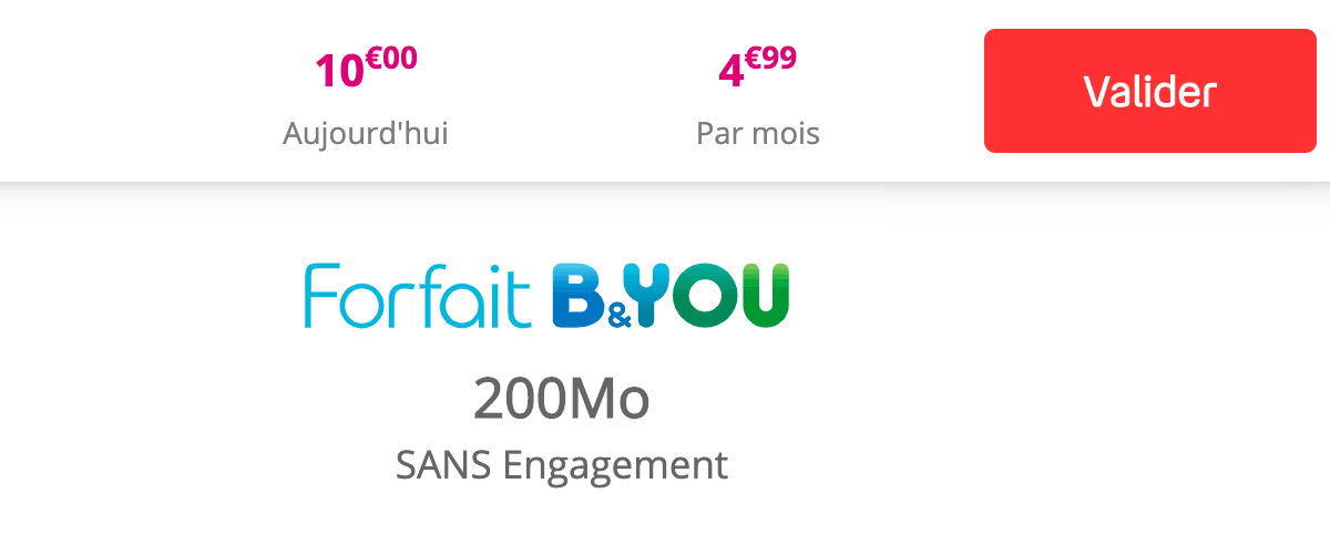 b&you moins cher