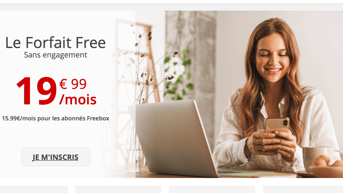 Free mobile toujours présent avec son Forfait Free sans engagement.