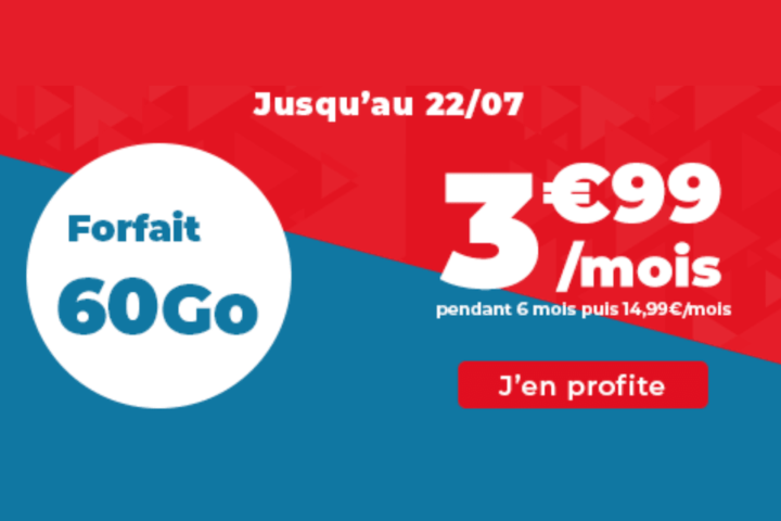 Le forfait en promo d'Auchan Telecom avec 60 Go