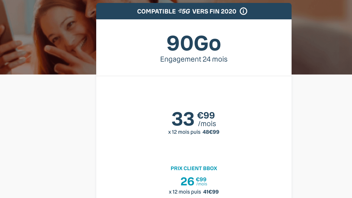 Le forfait Bouygues Telecom Sensation 90 Go.