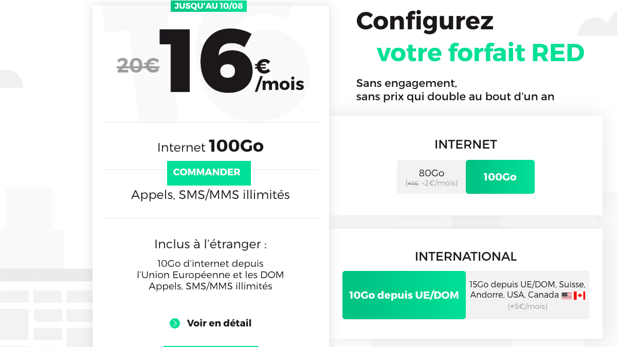 Le forfait pas cher RED BY SFR.