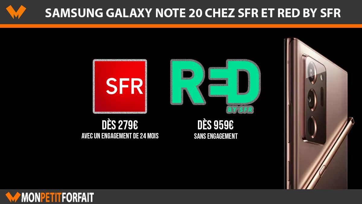Samsung Galaxy Note 20 chez SFR et RED by SFR