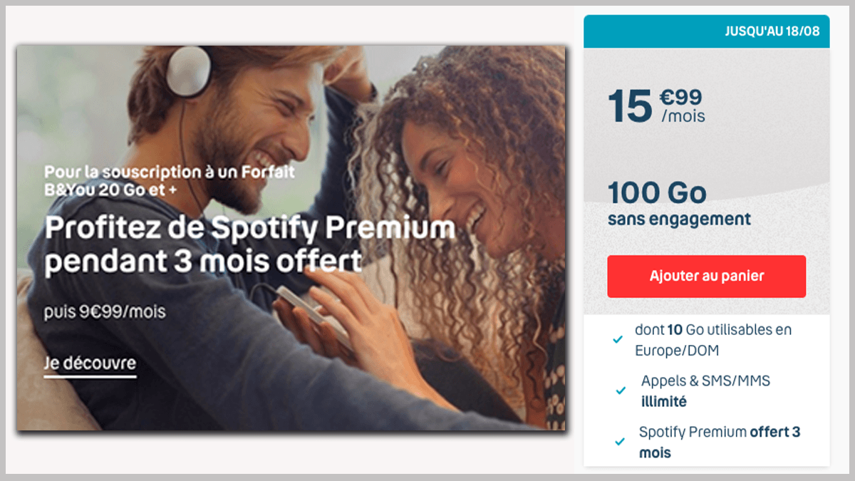 100 Go et Spotify Premium