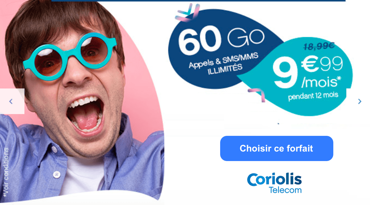 Forfait à 10€ en promo chez Coriolis Telecom