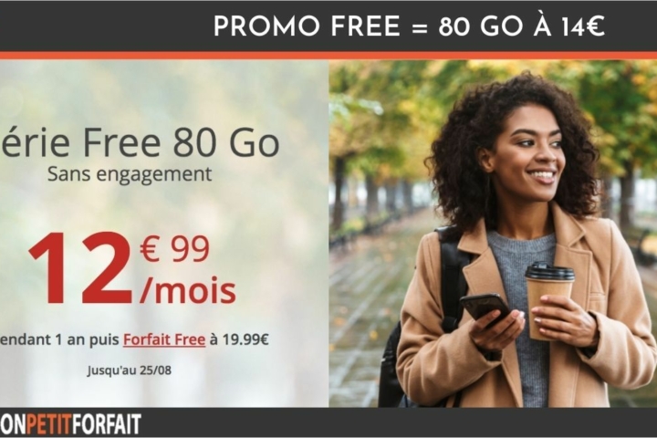 Forfait Free 80 Go en promotion