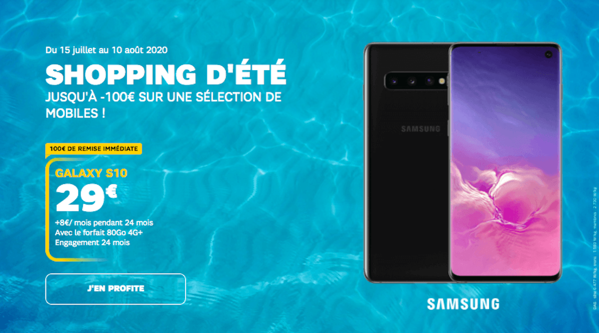 Samsung Galaxy S10 à 29€