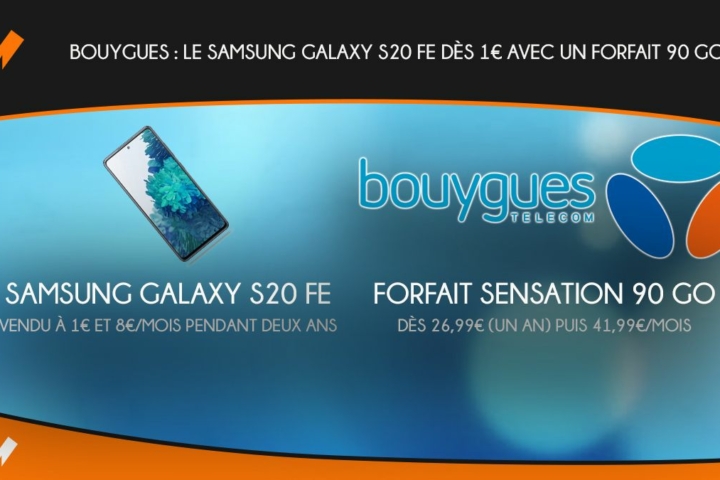 Samsung Galaxy S20 FE à 1€ chez Bouygues
