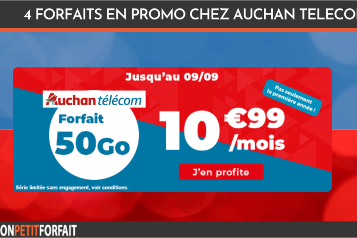 Forfaits Auchan Telecom en promotion