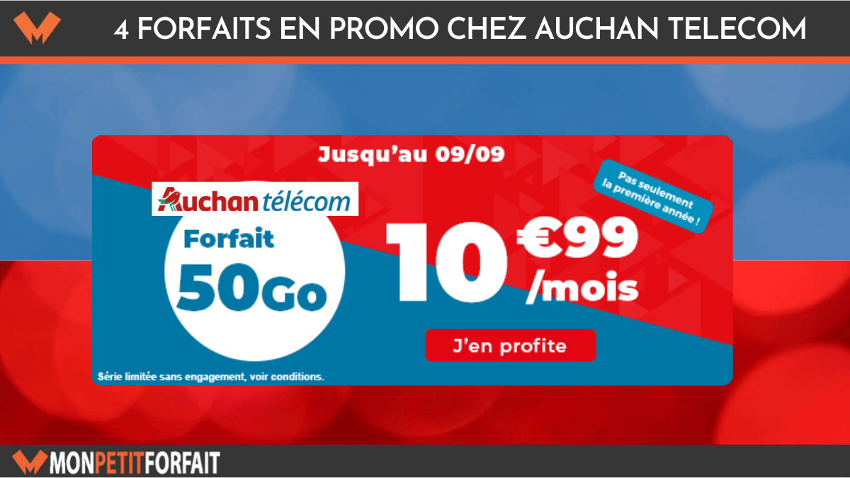 Photo of Une série limitée de forfaits Auchan Telecom proposés à partir de 9 € / mois