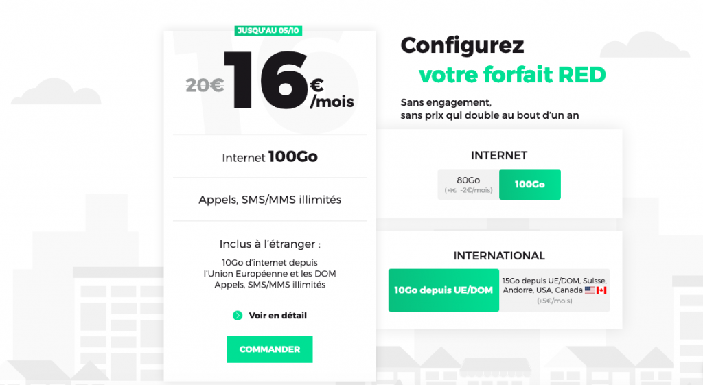 forfait mobile RED 100 Go