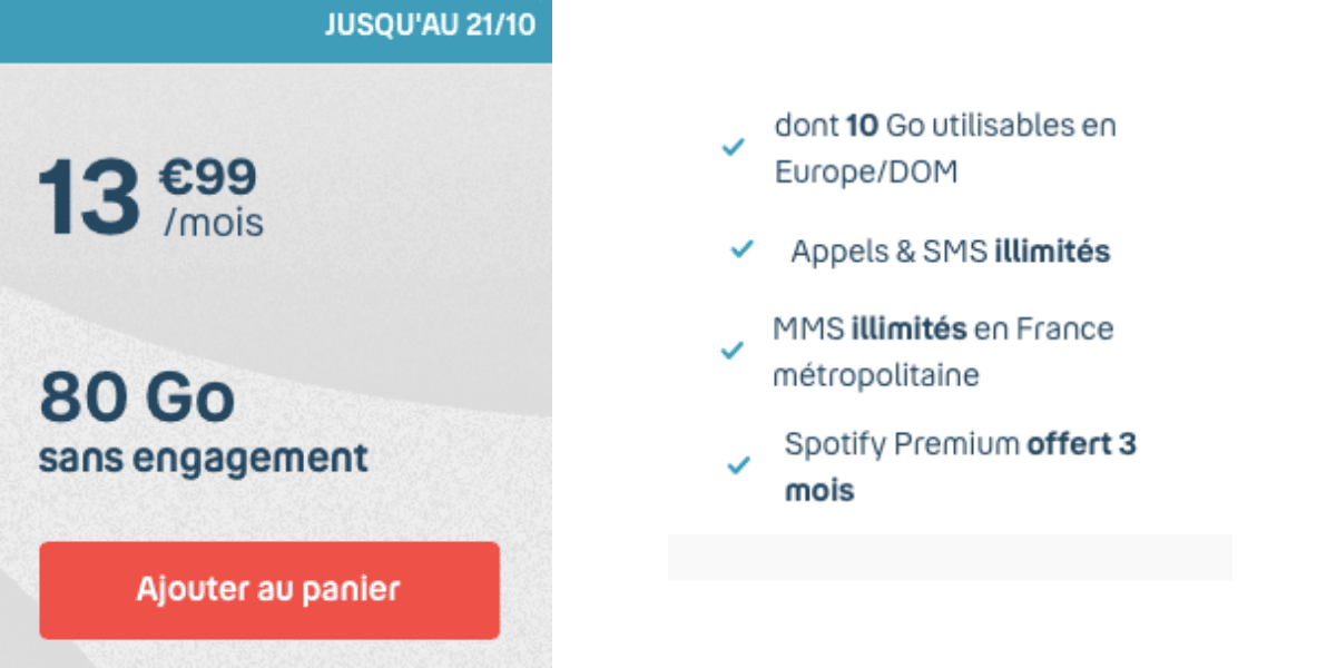 B&YOU offre 3 mois de Spotify Premium avec son forfait mobile 80 Go