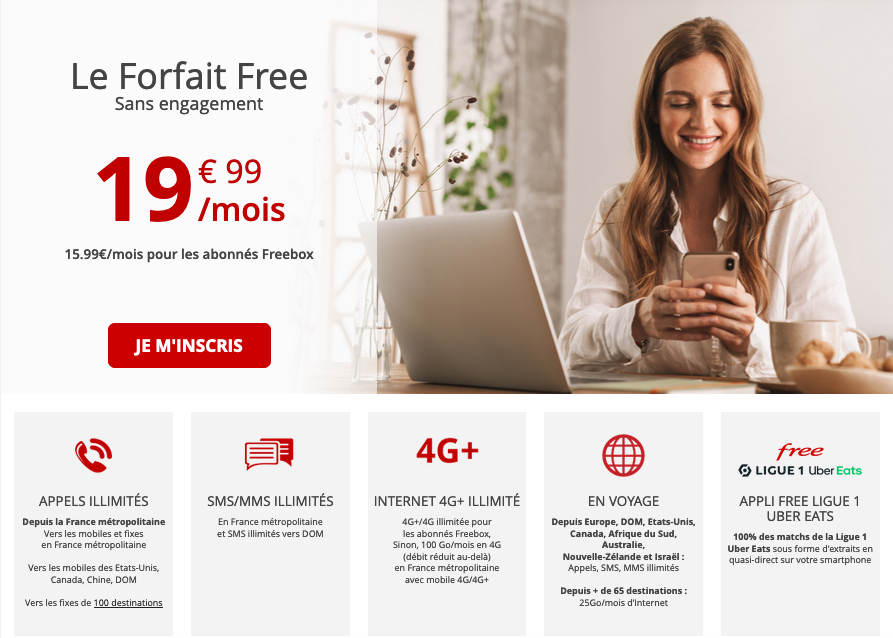 forfait mobile Free 100 Go