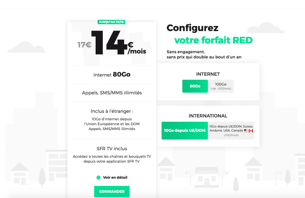 RED by SFR forfait illimité promotion