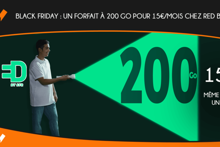 Black Friday : un forfait à 200 Go pour 15€/mois chez RED by SFR