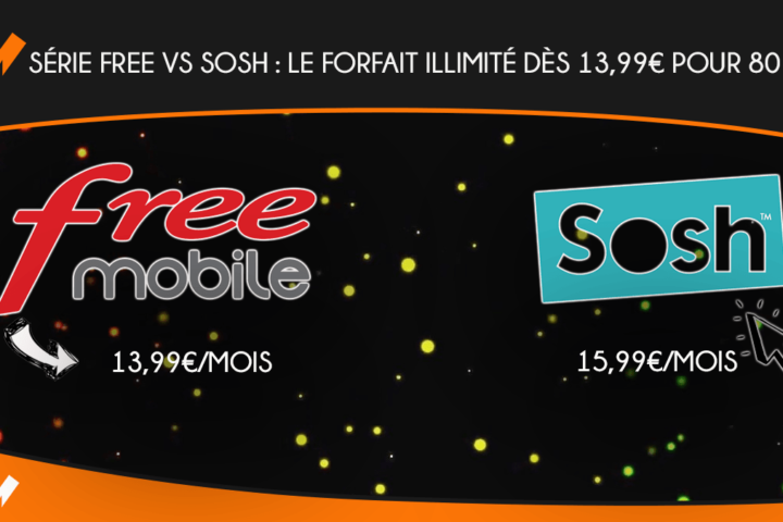 Forfait illimité Free Mobile et Sosh 80 Go