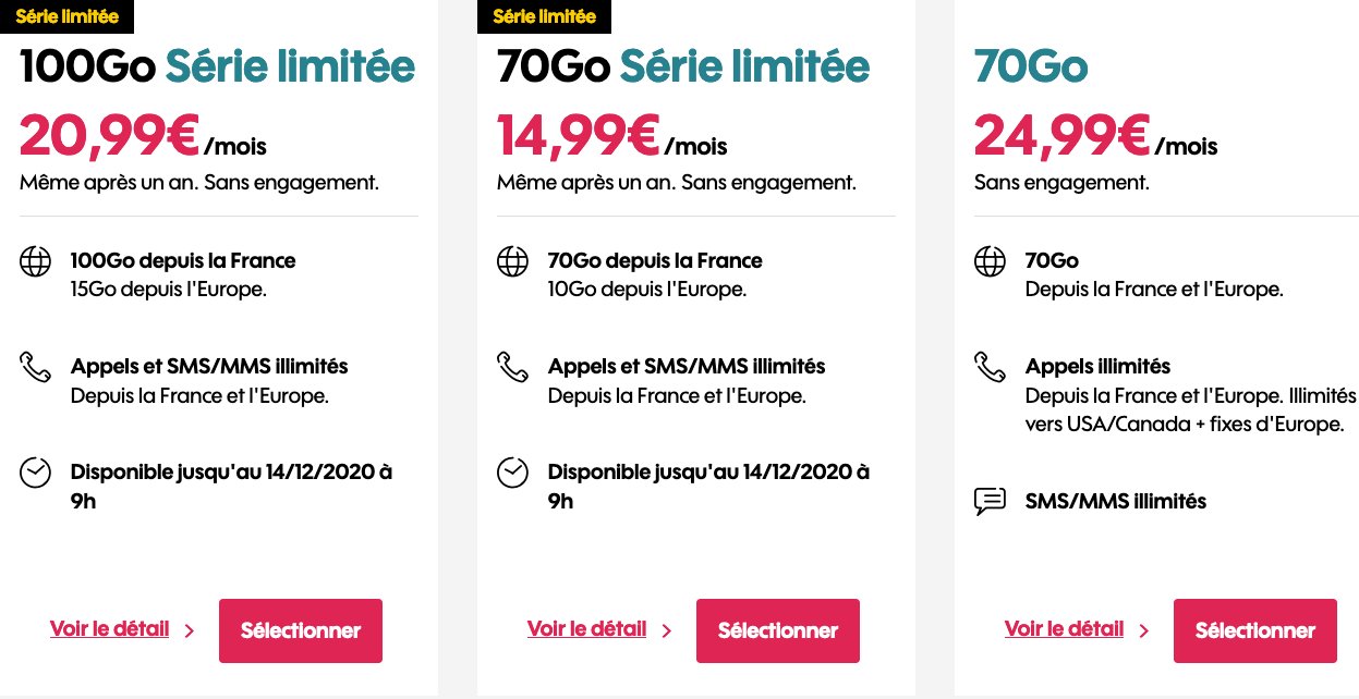 Sosh : 100 Go pour 20,99€/mois dans un forfait 4G
