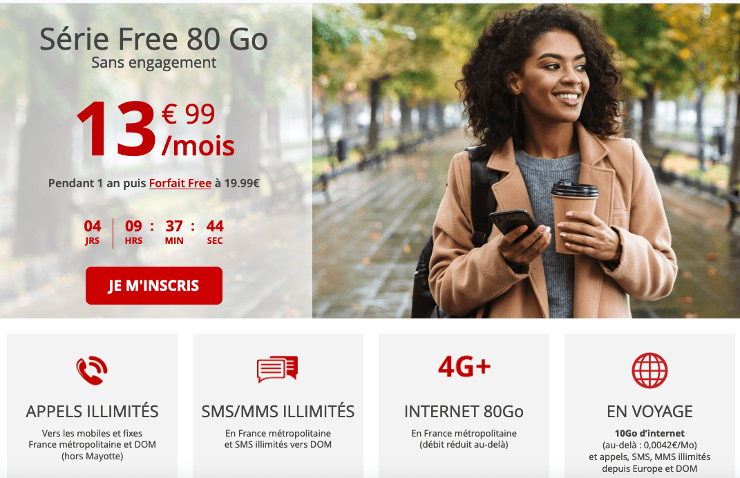 forfait 4G série free