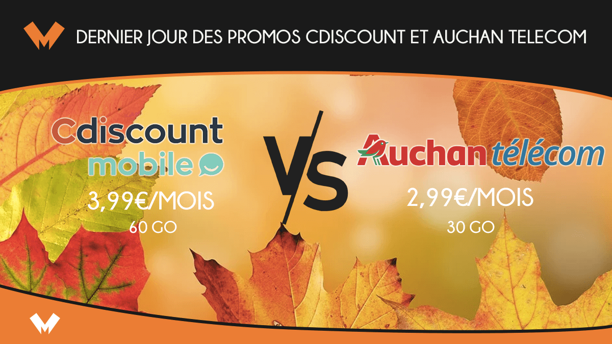 Forfait mobile Cdiscount et Auchan Telecom