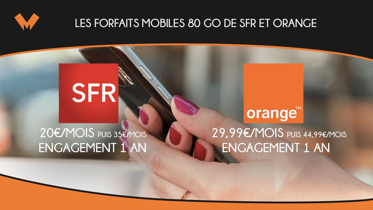 Les offres 80 Go de SFR et Orange