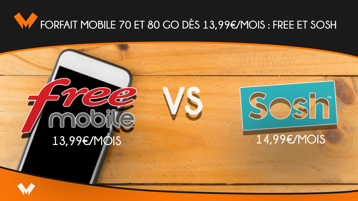 Free Mobile vs Sosh : forfait mobile pas cher