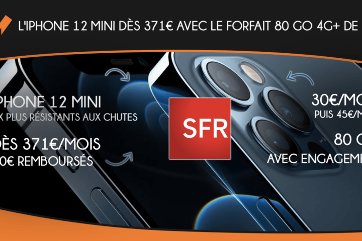 L'offre SFR mobile pour l'iPhone 12 mini