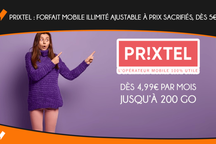 Prixtel : forfait mobile illimité ajustable à prix sacrifiés, dès 5€/mois