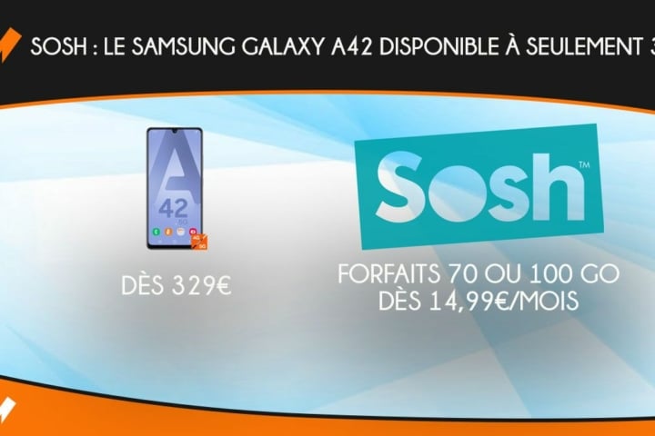 Samsung Galaxy A42 chez Sosh