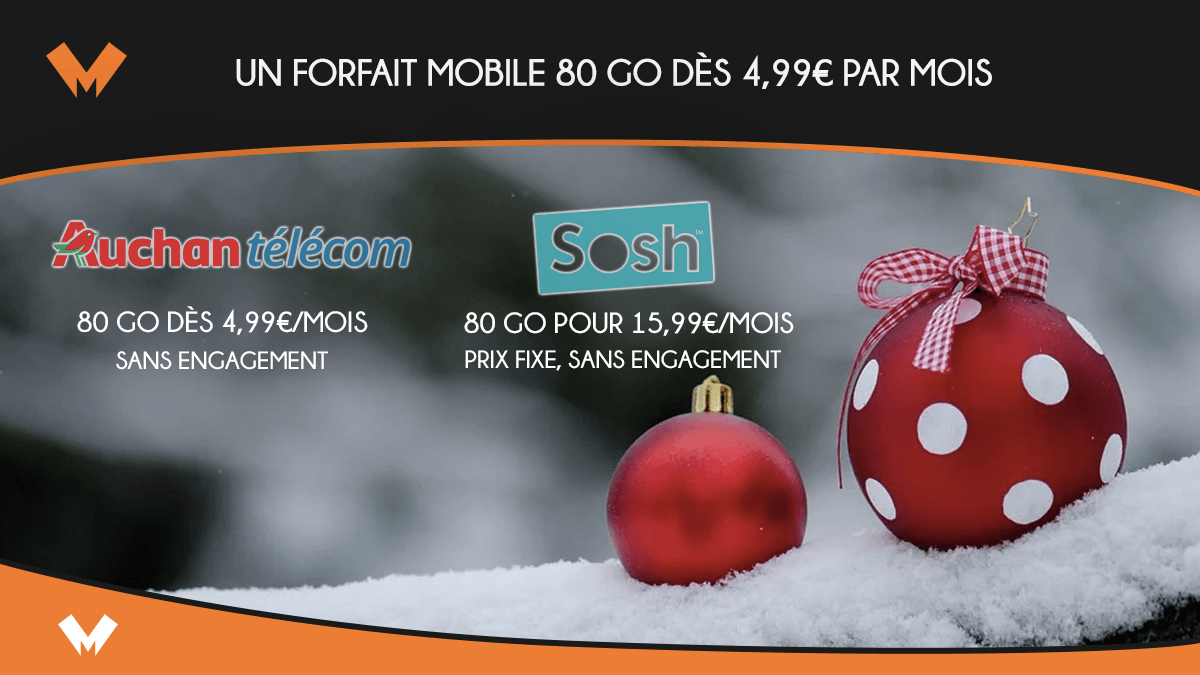 Les forfaits 80 Go de Auchan télécom et Sosh