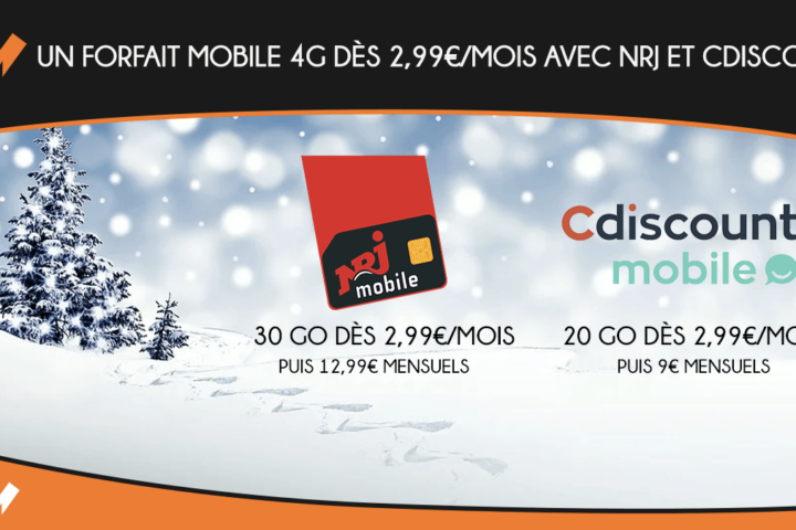Les offres 4G de NRJ Mobile et Cdiscount Mobile