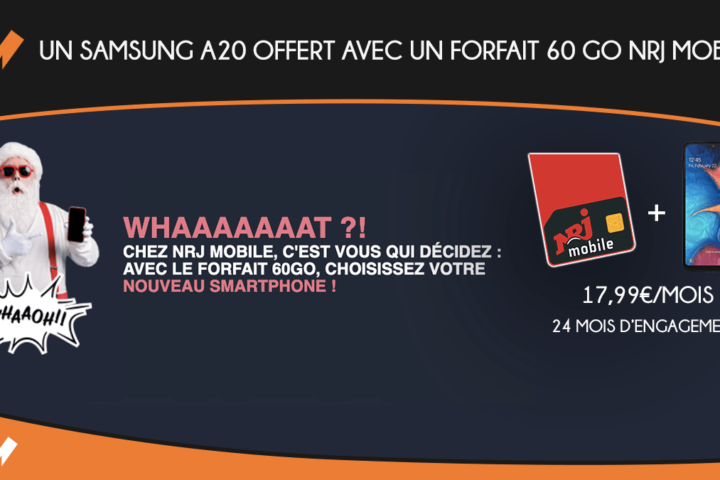 Le forfait 60 Go NRJ Mobile + smartphone offert