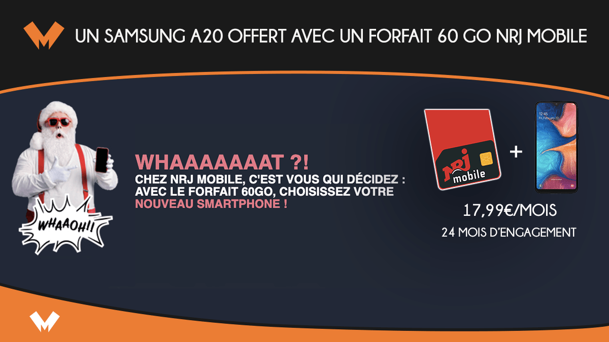Le forfait 60 Go NRJ Mobile + smartphone offert